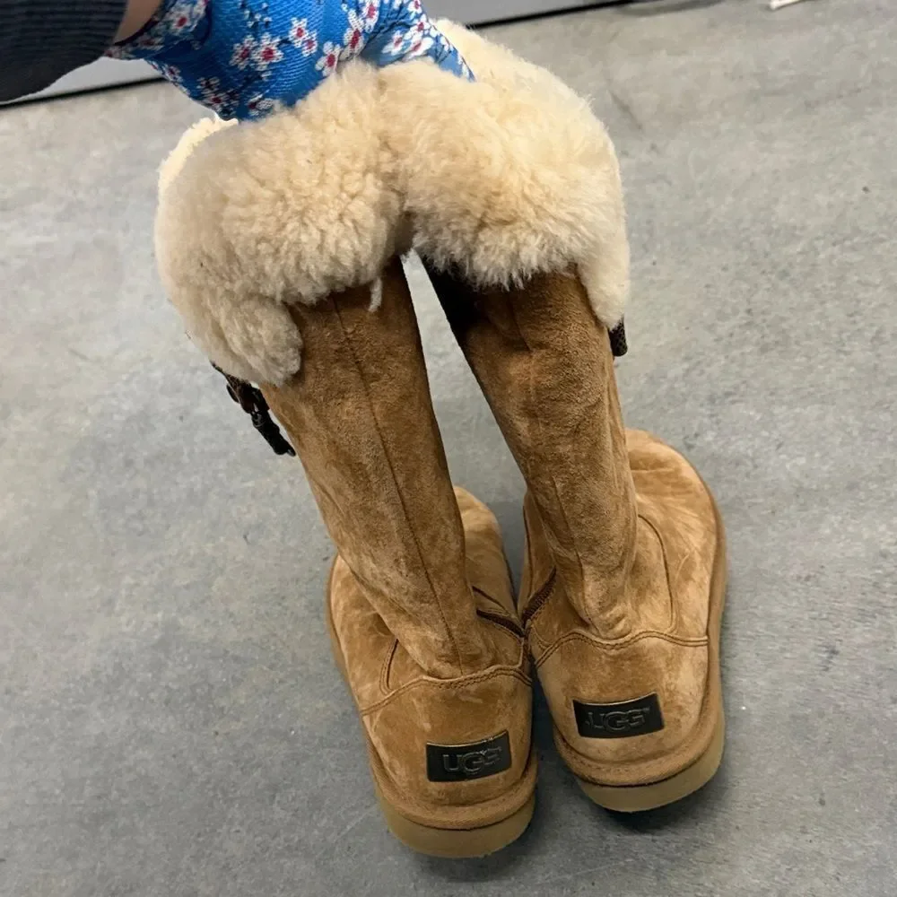 UGG rare vintage Chestnut Shearling Tall Boots